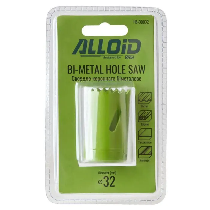 Коронка Alloid біметалева, 32мм (HS-30032) зображення 3