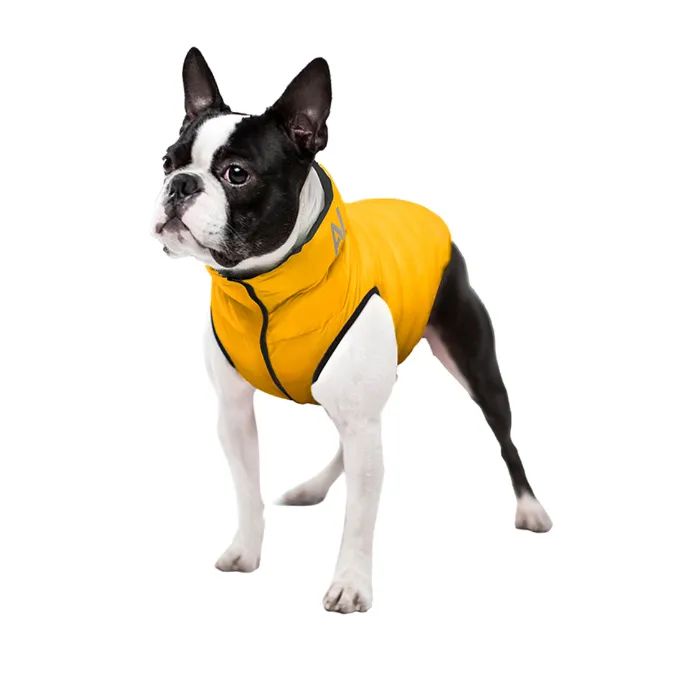 Курточка для тварин Airy Vest двостороння жовто-чорна L55 (1567) зображення 4