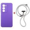 Чехол для мобильного телефона Dengos Case + Cross-body Strap Xiaomi Redmi 15 Purple+Grey (DG-KM-CCRB-45)