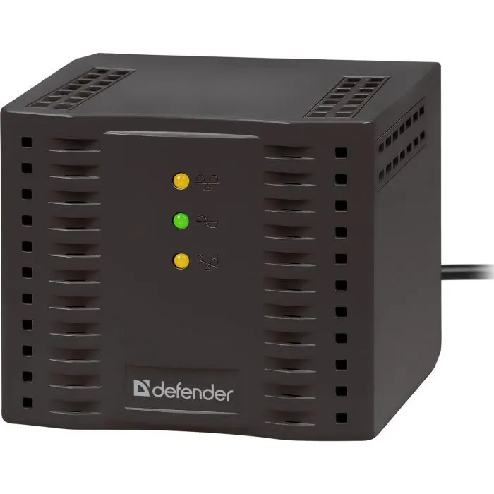 Стабілізатор напруги Defender AVR Premium 1500 600W, 4 розетки, Black (99060) зображення 2