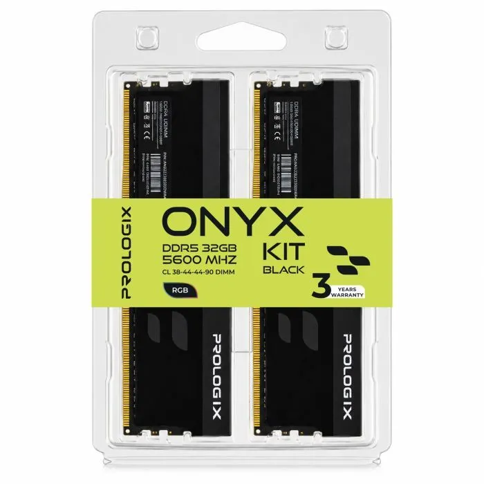 Модуль памяти для компьютера DDR5 32GB (2x16GB) 5600 MHz Onyx Black RGB Prologix (PRO32GB5600YBR5K) изображение 4