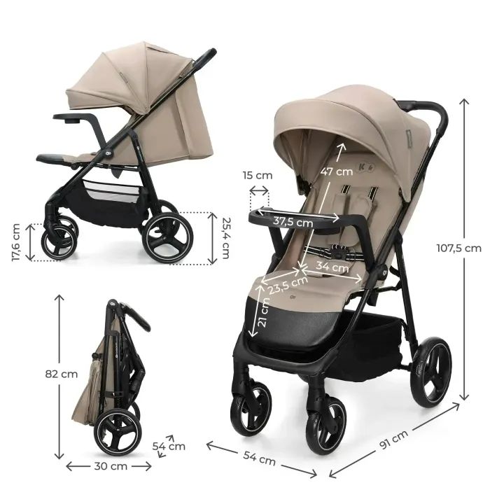 Коляска Kinderkraft Trig 3 Tray Grey (KSTRIG03GRY000T) (5902533930838) зображення 10