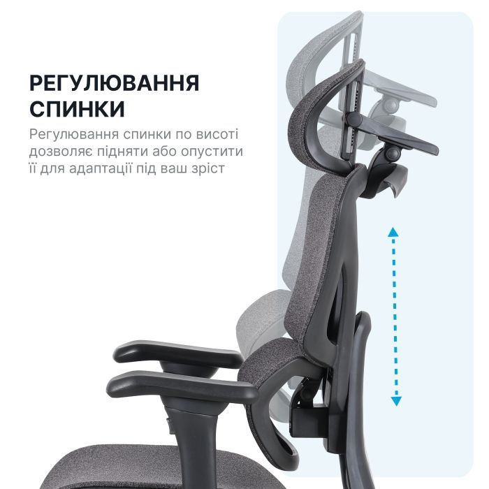 Офісне крісло OfficePro Jade OC970G Gray (OC970G) зображення 9