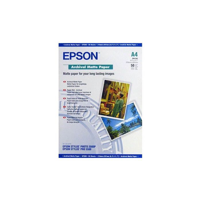 Фотобумага Epson A4 Archival Matte Paper (C13S041342)