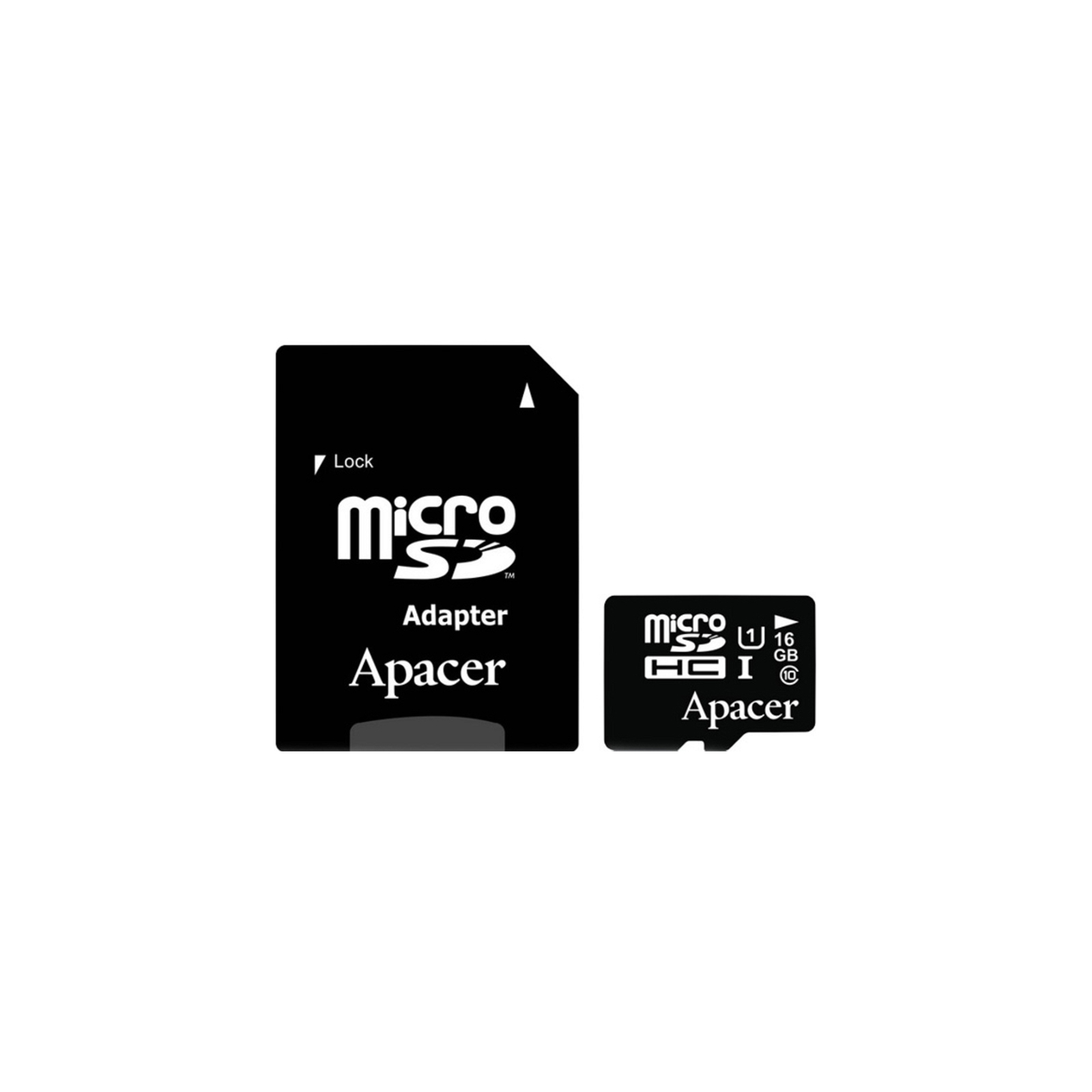 Карта памяти Apacer 16GB microSDHC UHS-I Class10 w/ 1 Adapter RP (AP16GMCSH10U1-R)