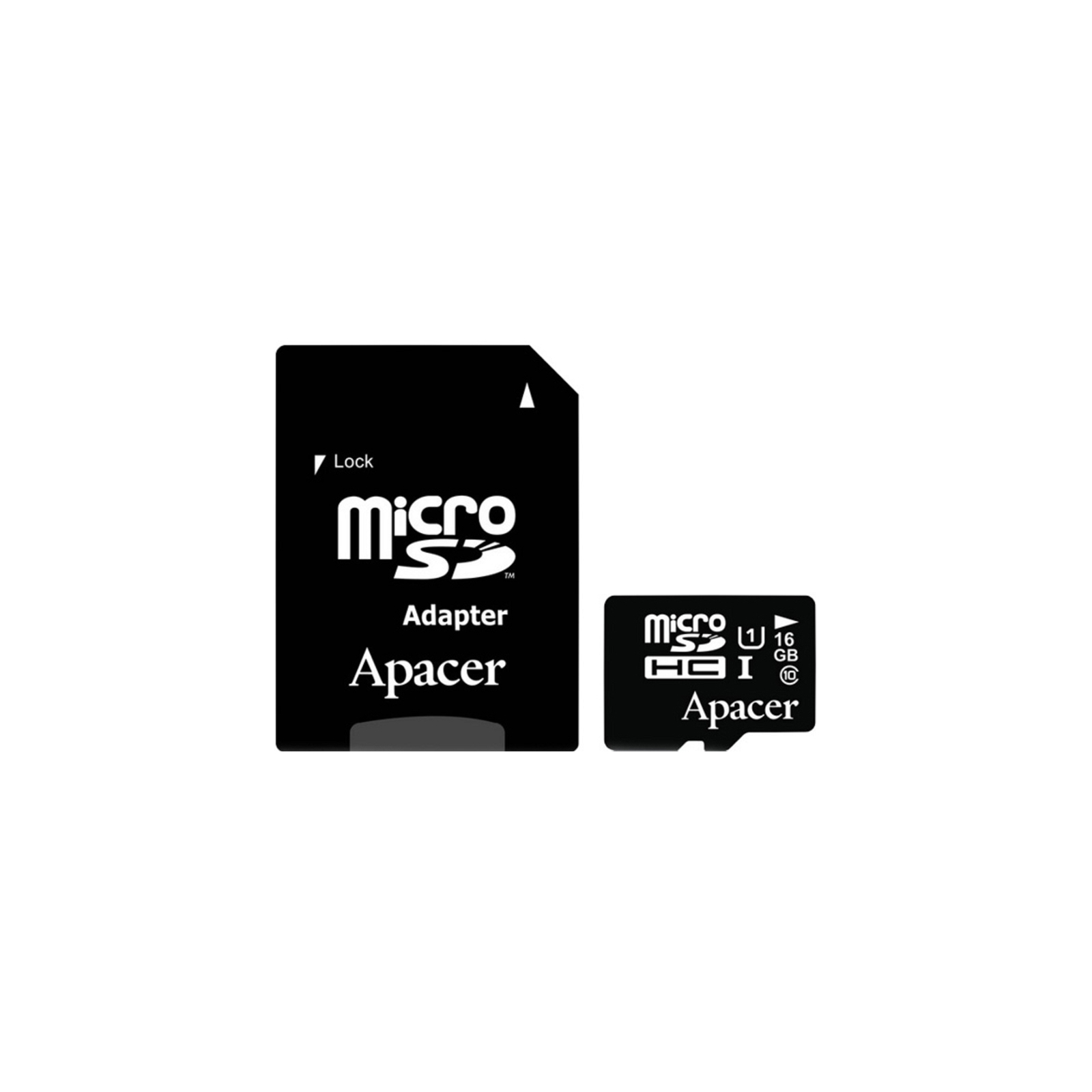 Карта пам'яті Apacer 16GB microSDHC UHS-I Class10 w/ 1 Adapter RP (AP16GMCSH10U1-R)