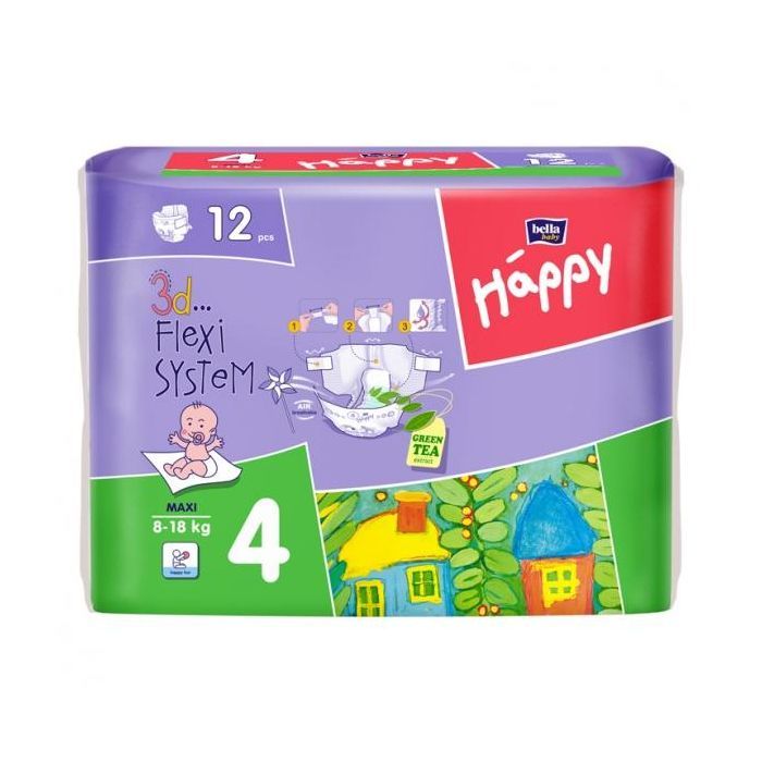 Подгузники Bella Baby Happy Maxi 8-18 кг 12 шт (5900516600372)