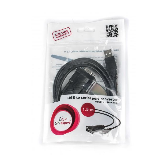 Кабель для передачі даних USB to COM 1.5m Cablexpert (UAS-DB9M-02) зображення 3