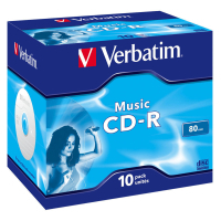 Фото - Оптичний диск Verbatim Диск CD  CD-R 700Mb 16x Jewel Case 10 Pack Music  43365 (43365)