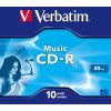 Диск CD Verbatim CD-R 700Mb 16x Jewel Case 10 Pack Music (43365) изображение 2