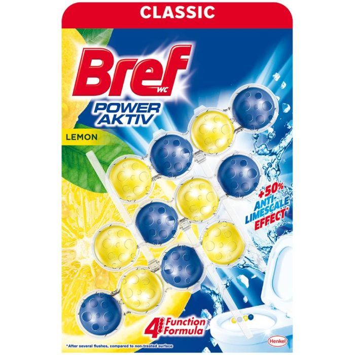 Туалетний блок Bref Сила Актив Лимон 3 х 50 г (9000100753463)