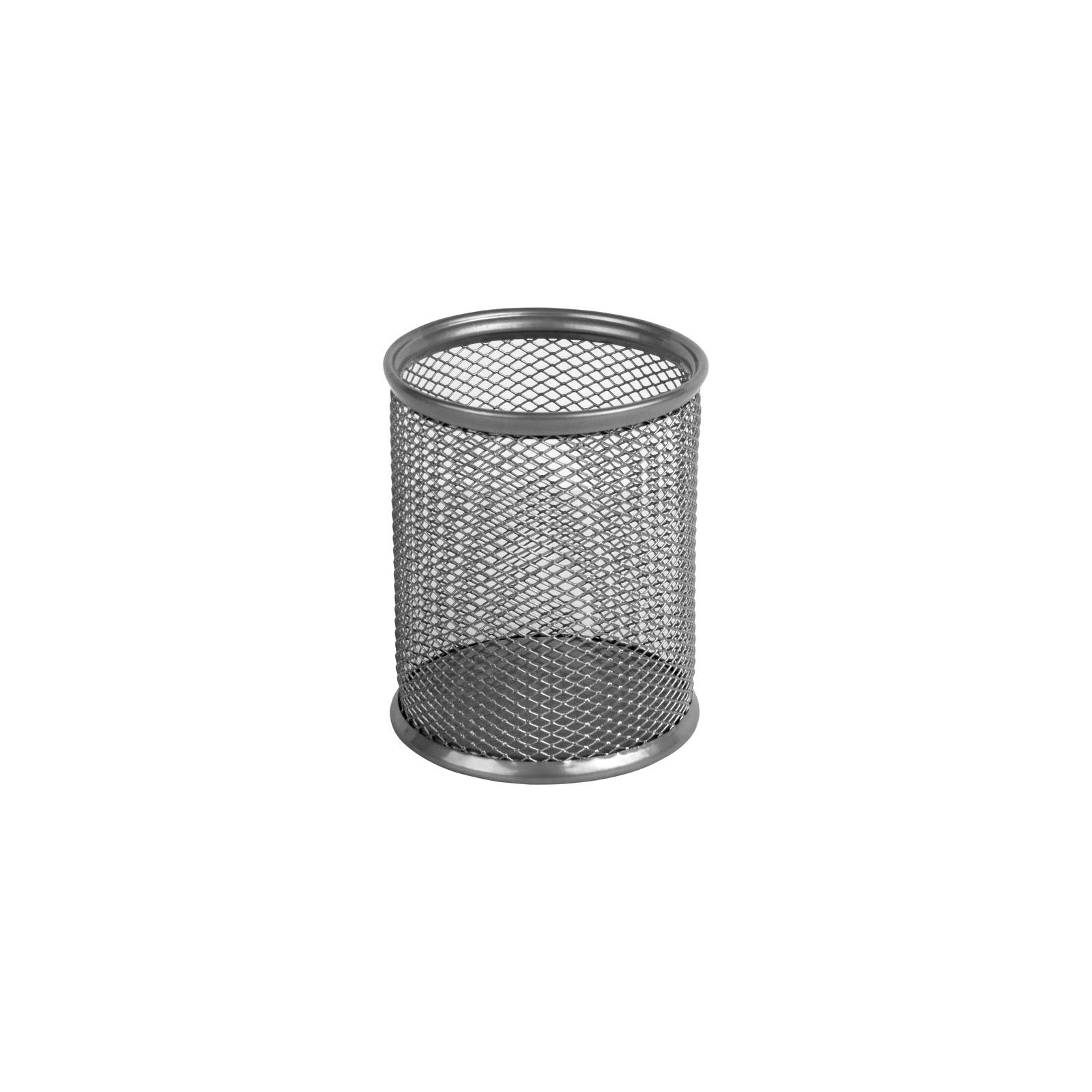 Подставка для ручек Axent round 80х80х100мм, wire mesh, silver (2110-03-A)
