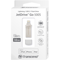 USB флеш накопитель Transcend 32GB JetDrive Go 500 Silver USB 3.1/Lightning (TS32GJDG500S) изображение 6