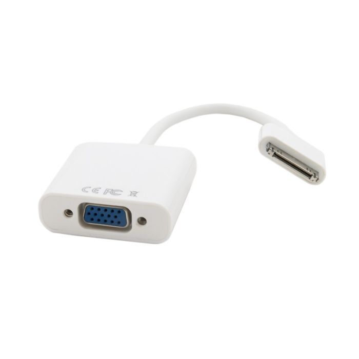 Переходник Apple 30-pin to VGA 0.15m Extradigital (KBA1649) изображение 2