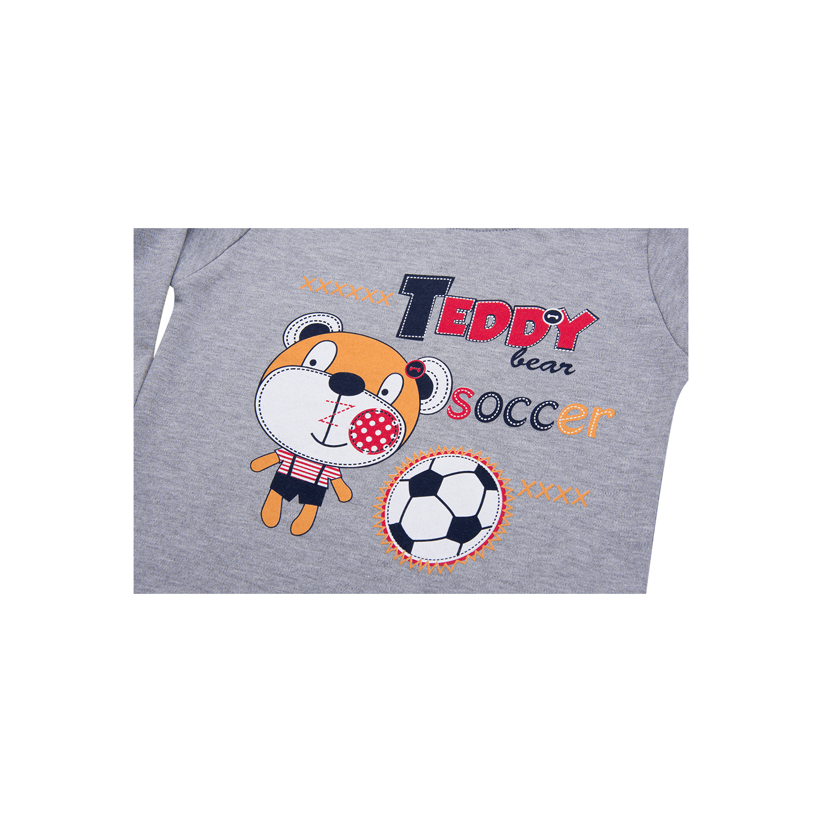 Набор детской одежды Breeze кофта с брюками "Teddy Soccer" (8089-80B-gray-red) изображение 6