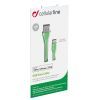 Дата кабель USB 2.0 AM to Lightning 1.0m green Cellularline (USBDATACFLMFIIPH5G) изображение 3