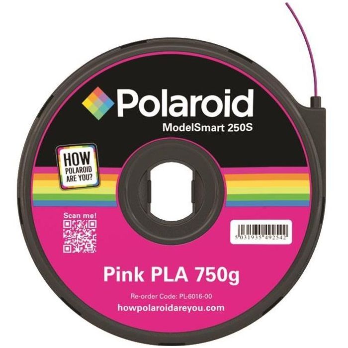 Пластик для 3D-принтера Polaroid PLA 1.75мм/0.75кг ModelSmart 250s, pink (3D-FL-PL-6016-00)