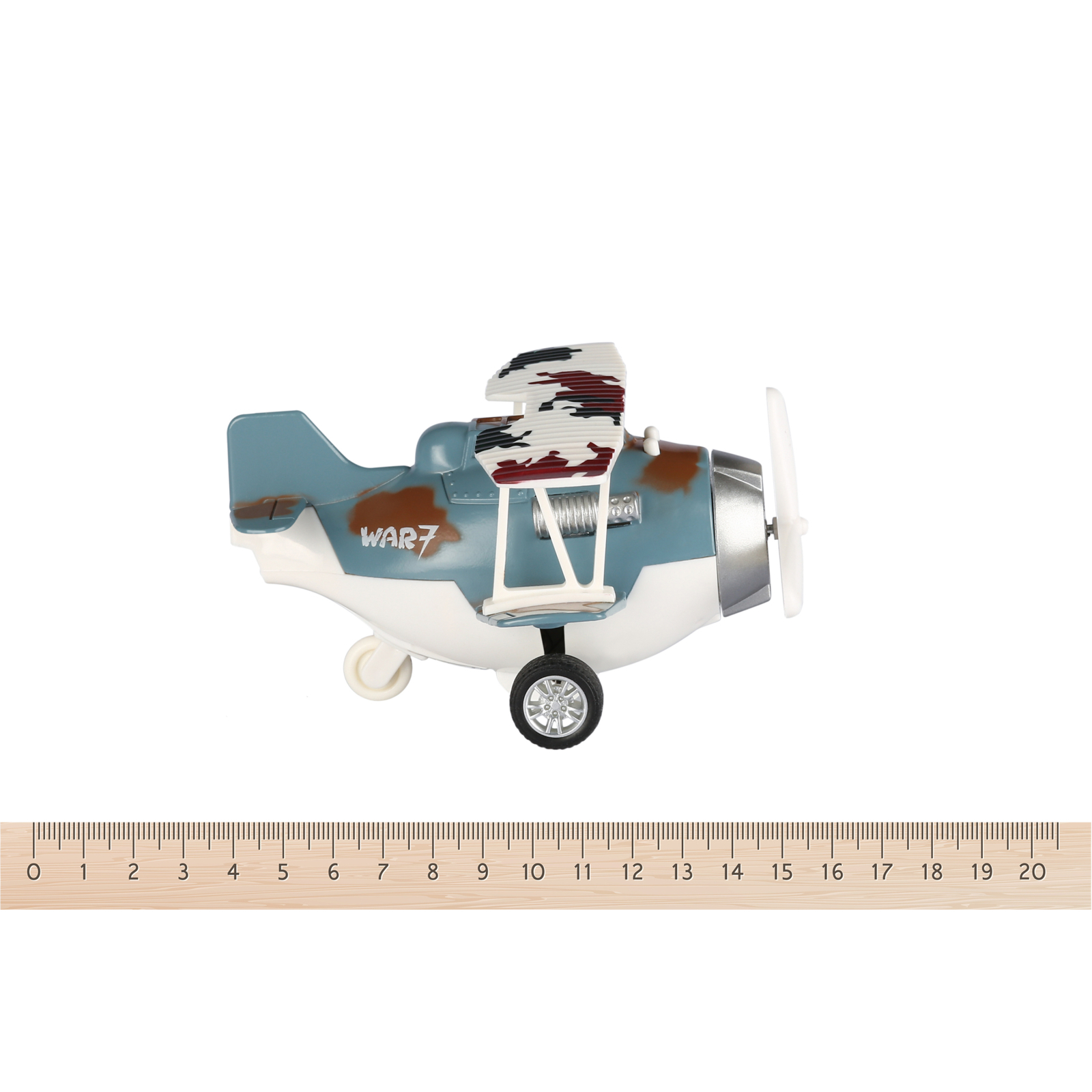Спецтехніка Same Toy Самолет металический инерционный Aircraft cиний со светом и (SY8015Ut-4) зображення 3