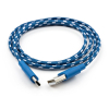 Дата кабель USB 2.0 AM to Type-C 2color nylon 1m blue Vinga (VCPDCTCNB31B) изображение 2