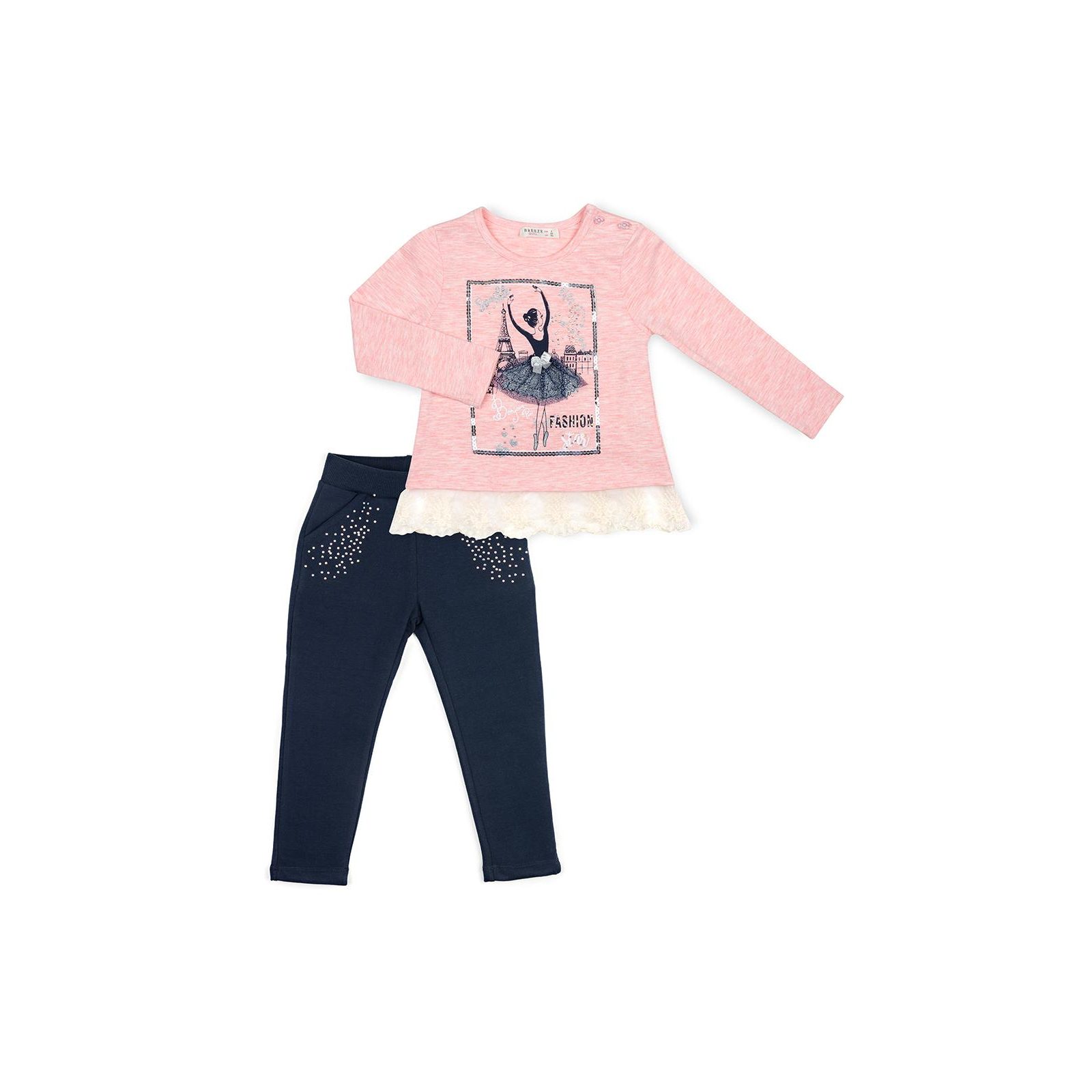 Набір дитячого одягу Breeze с балеринкой (10382-104G-pink)