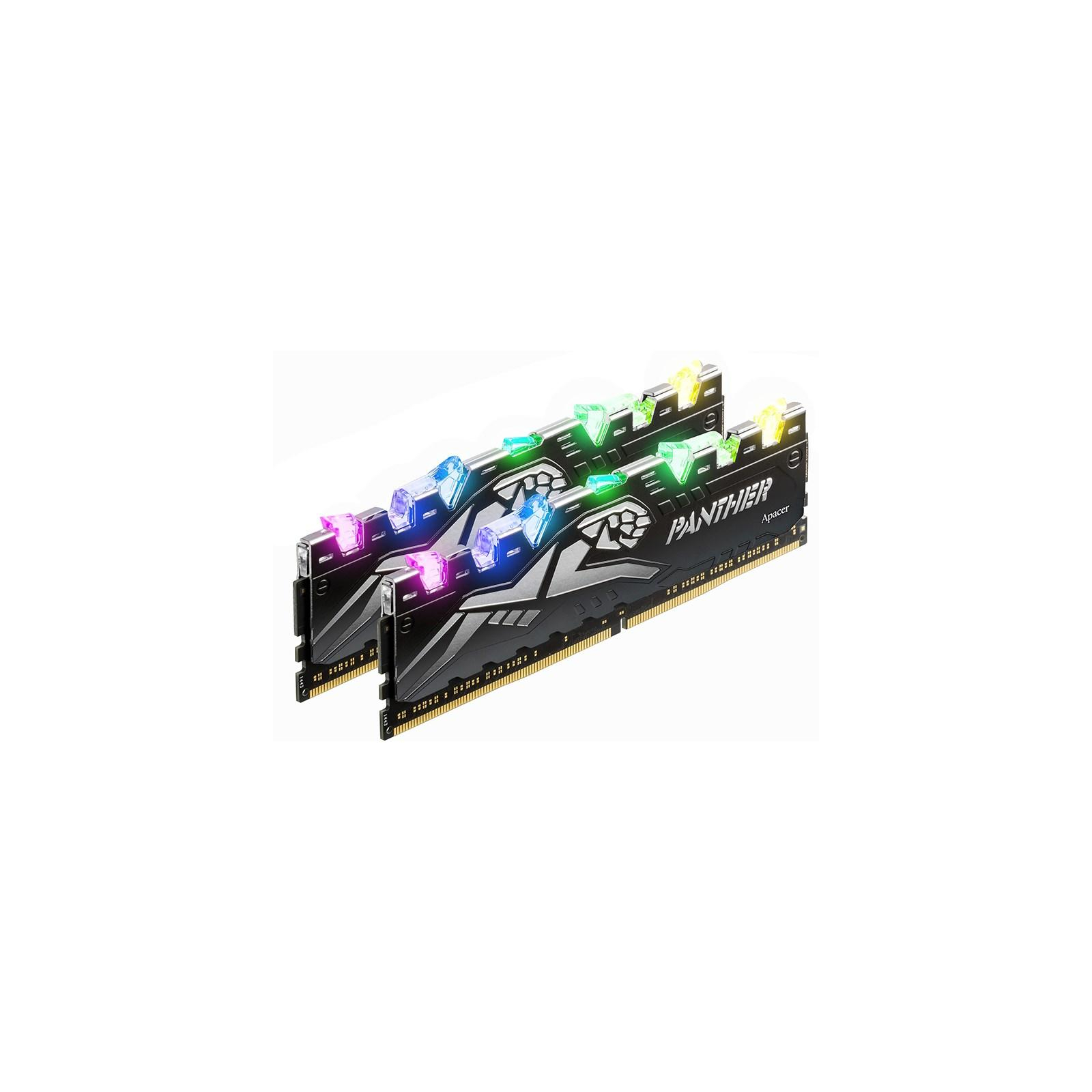 Модуль пам'яті для комп'ютера DDR4 16GB (2x8GB) 3000 MHz Panther Rage RGB Silver Apacer (EK.16GAZ.GJNK2) зображення 2