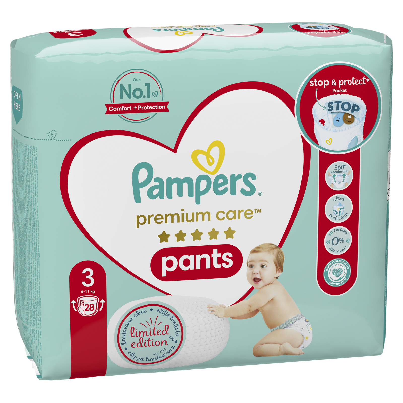Підгузки Pampers Premium Care Pants Midi Розмір 3 28 шт (4015400687894) зображення 3