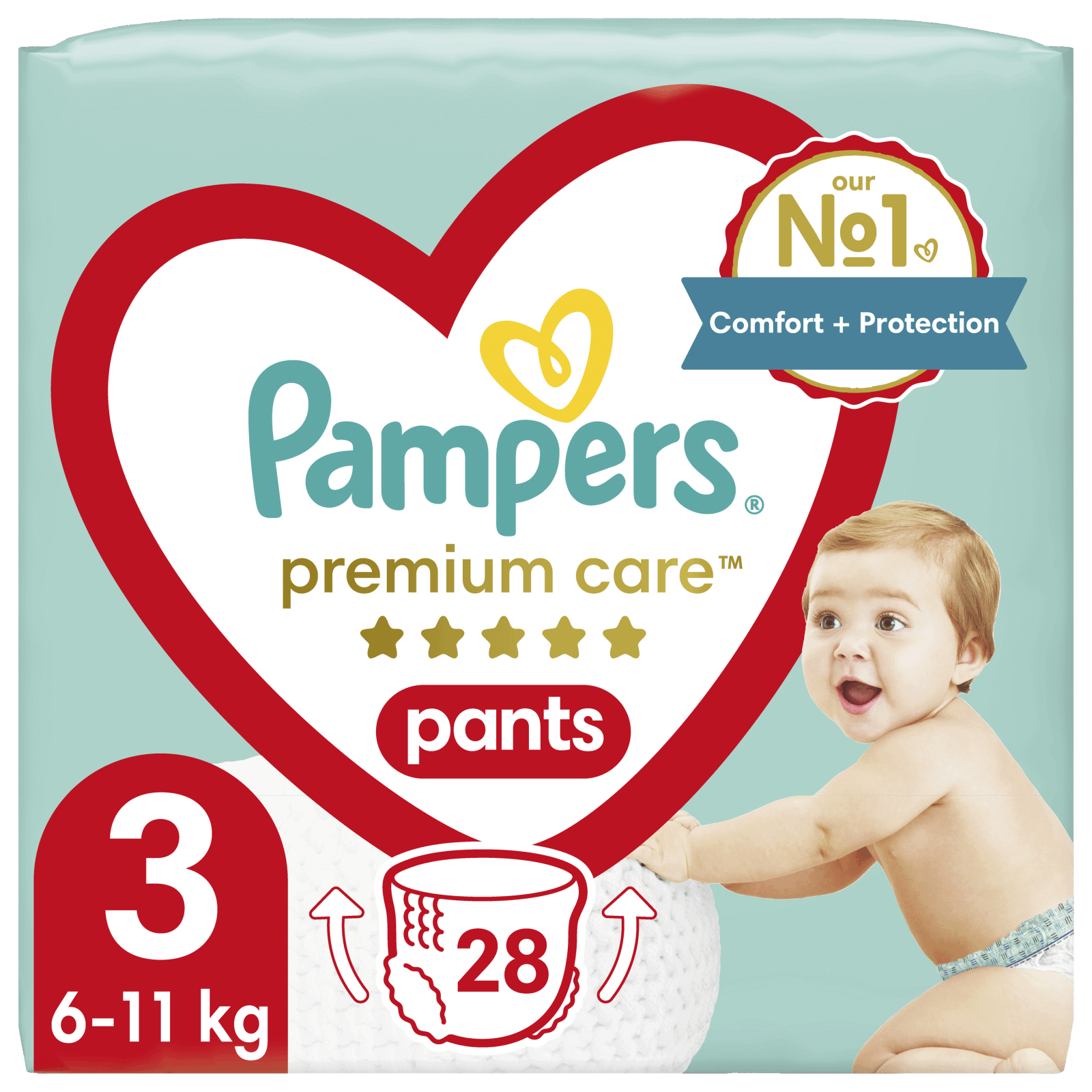 Подгузники Pampers Premium Care Pants Midi Размер 3 (6-11 кг), 28 шт. (4015400687894)