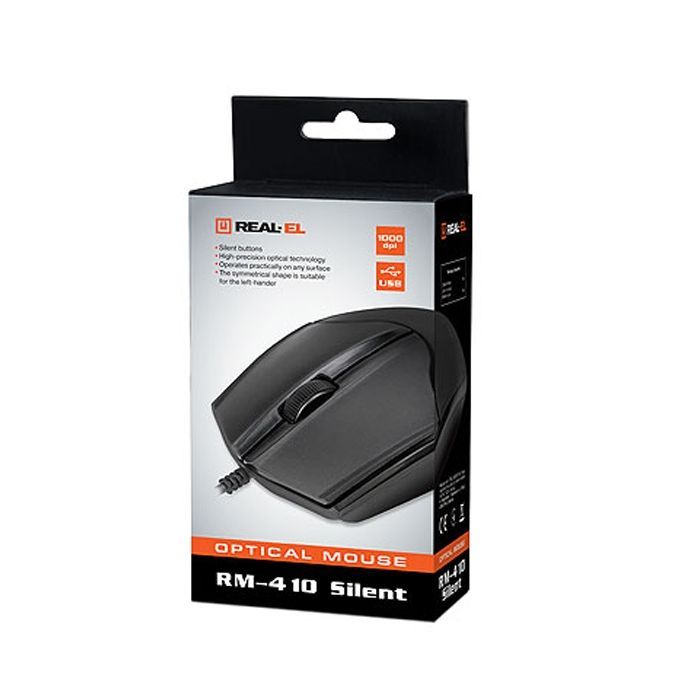 Мишка REAL-EL RM-410 Silent Black зображення 6
