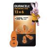 Батарейка Duracell для слуховых аппаратов размер 13, 6 шт. в упаковке (5004322)