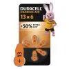 Батарейка Duracell для слуховых аппаратов размер 13, 6 шт. в упаковке (5004322)