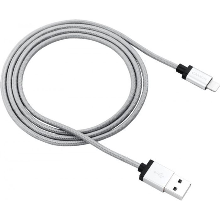 Дата кабель USB 2.0 AM to Lightning 1.0m MFI Pearl White Canyon (CNS-MFIC3PW)