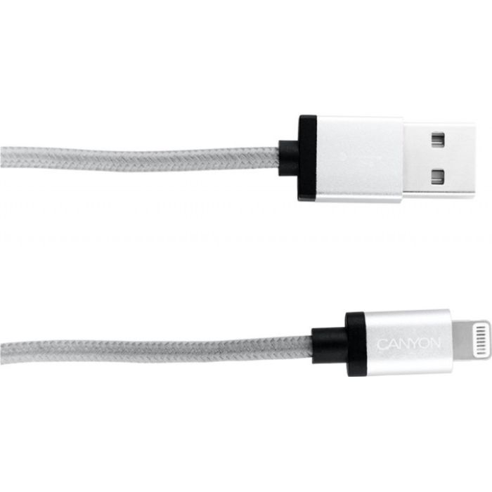 Дата кабель USB 2.0 AM to Lightning 1.0m MFI Pearl White Canyon (CNS-MFIC3PW) изображение 2