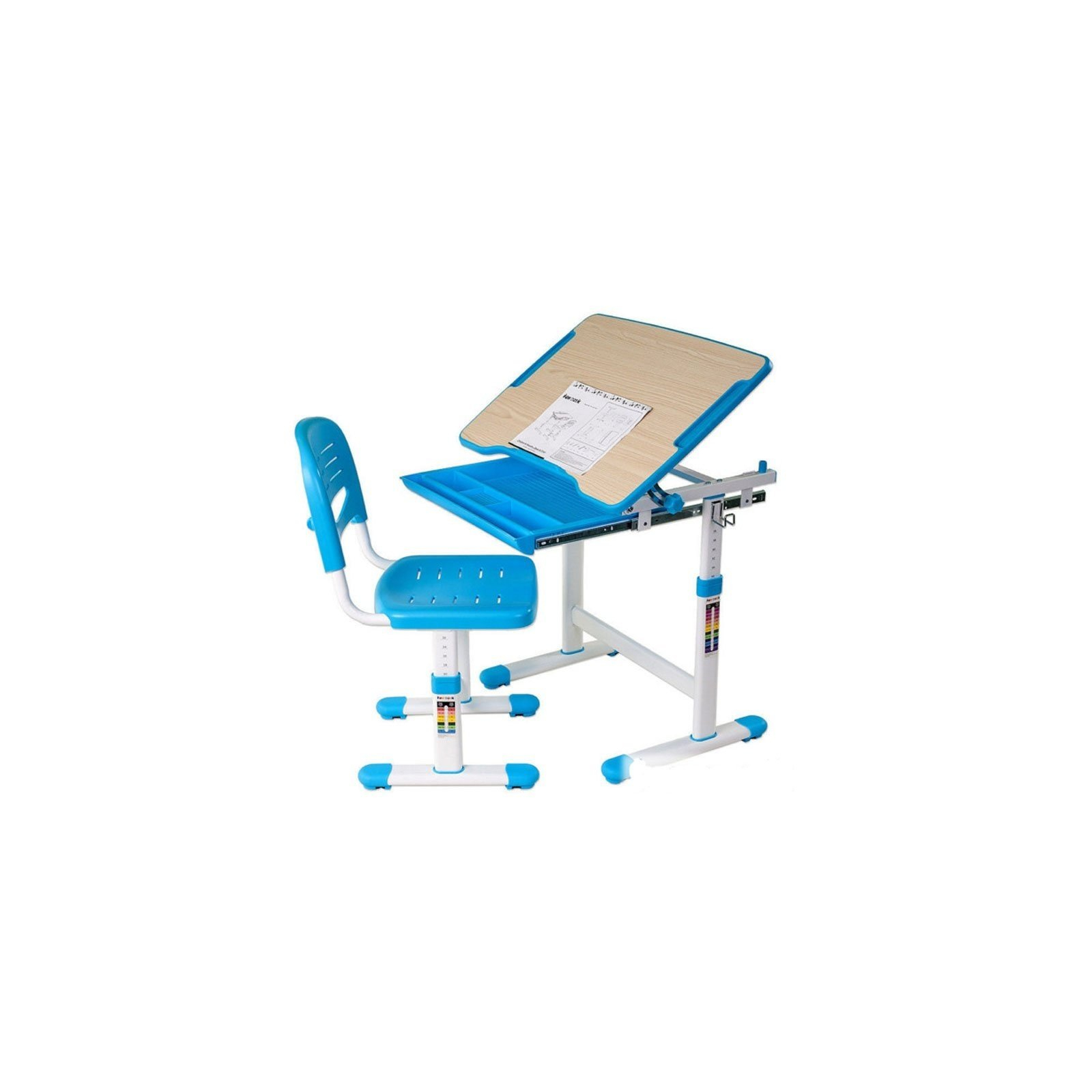 Парта со стулом FunDesk Piccolino Blue (211458) изображение 3