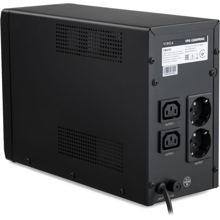 Источник бесперебойного питания Vinga LED 1500VA ( VPE-1500PRM2 ) (VPE-1500PRM2) изображение 3