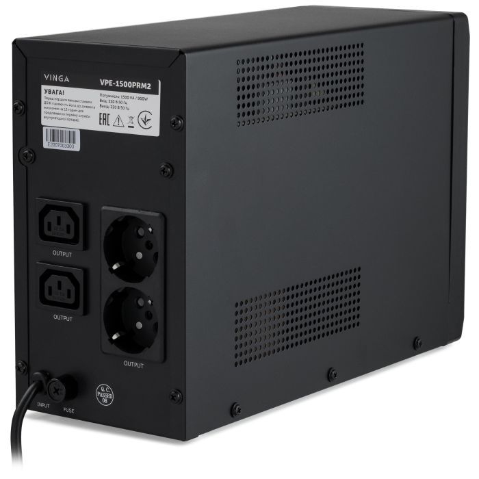 Источник бесперебойного питания Vinga LED 1500VA ( VPE-1500PRM2 ) (VPE-1500PRM2) изображение 4
