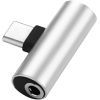 Переходник Type-C to Jack 3.5 мм 1.0m 2in1 XoKo (AC-205-SLV)