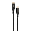 Дата кабель USB-C to Lightning 1.0m 3A 18W nylon braided black Vinga (VCPTCL3ANBK)