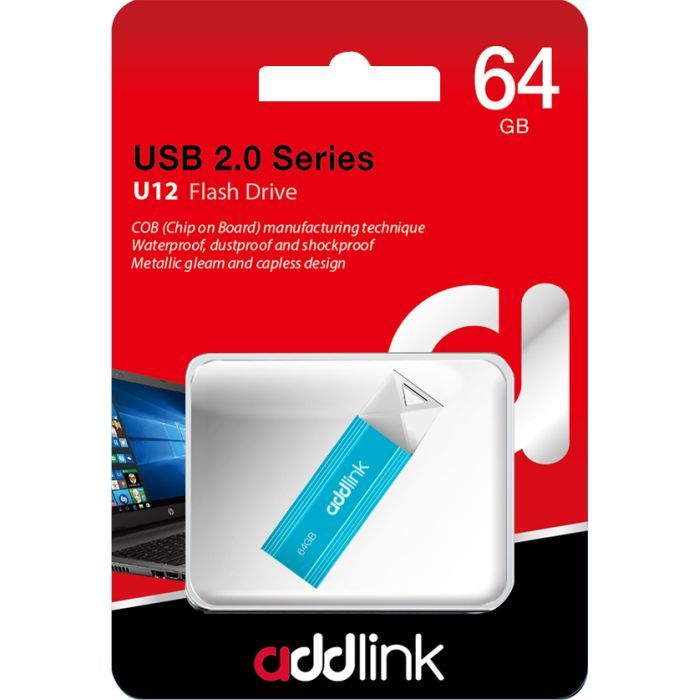 USB флеш накопитель AddLink 32GB U12 Aqua USB 2.0 (ad32GBU12A2) изображение 2