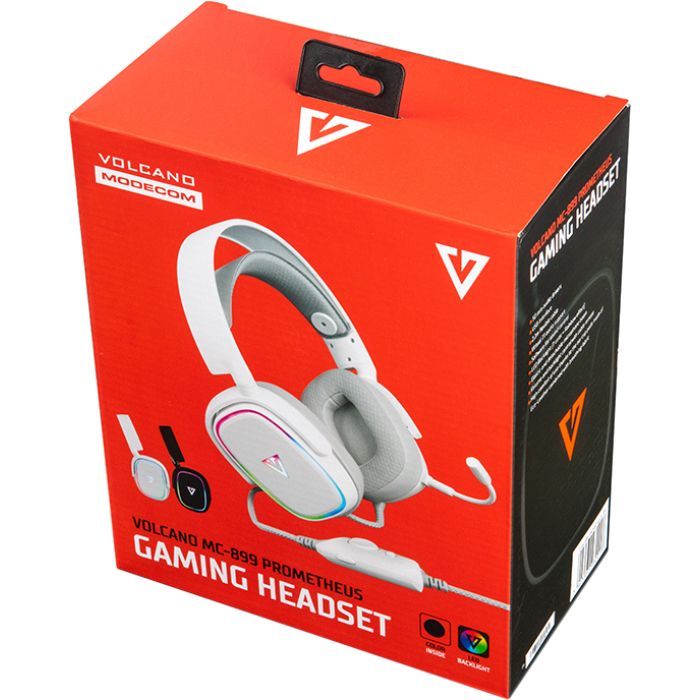 Наушники Modecom Volcano RGB Prometheus 7.1 USB White (S-MC-899-PROMETHEUS-200) изображение 7