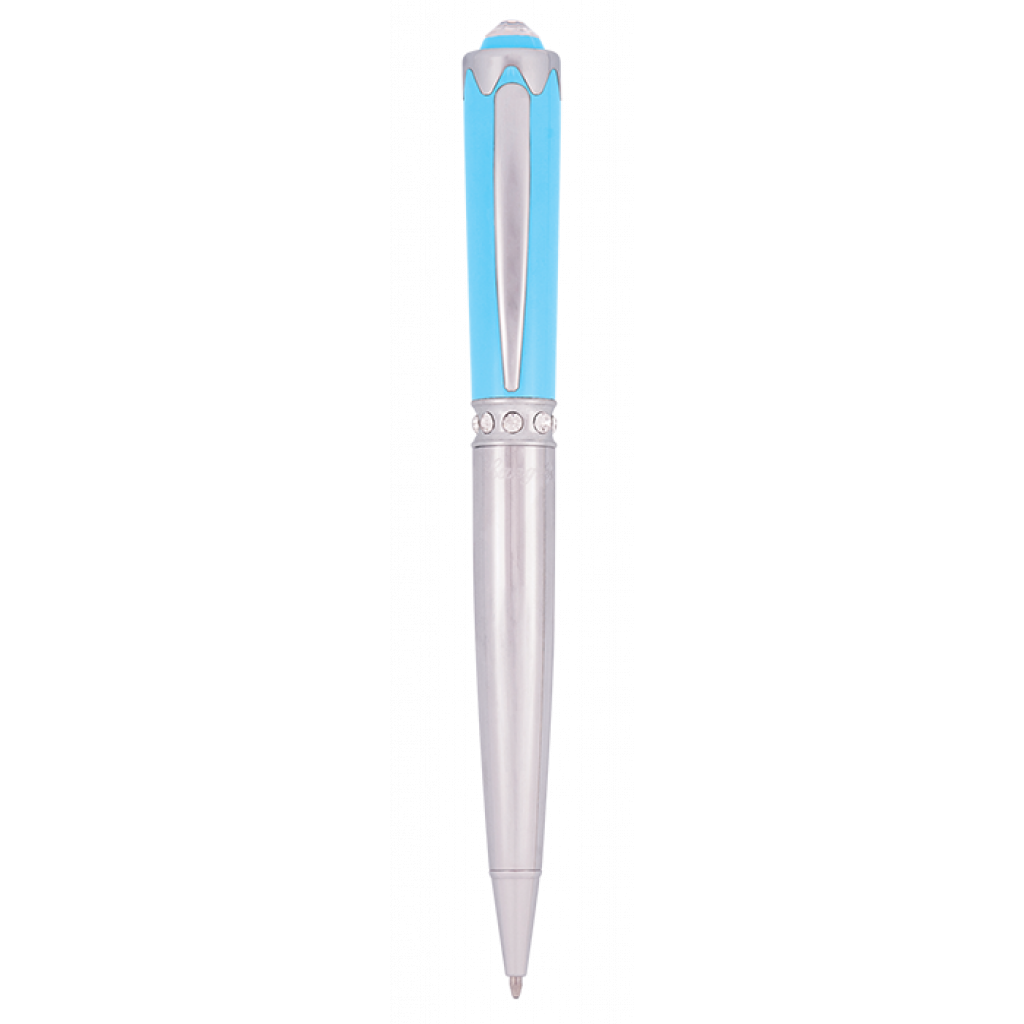 Ручка шариковая Langres набор ручка + крючок для сумки Crystal Синий (LS.122028-02) изображение 2