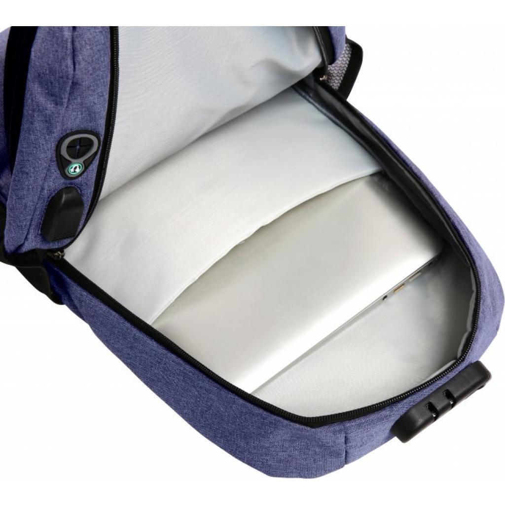 Рюкзак для ноутбука AirOn 14" Lock 18L Blue (4822356710650) изображение 5