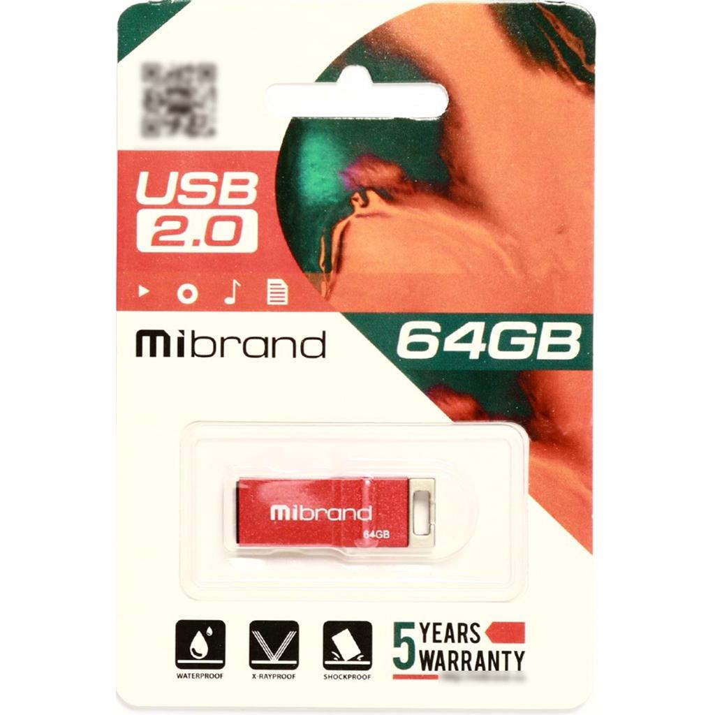USB флеш накопитель Mibrand 8GB Сhameleon Red USB 2.0 (MI2.0/CH8U6R) изображение 2