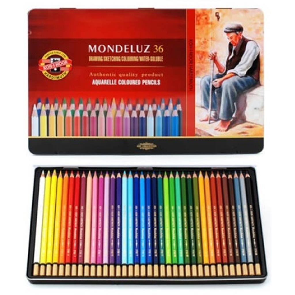 Олівці кольорові Koh-i-Noor Mondeluz акварельні 36 кольорів (3725)