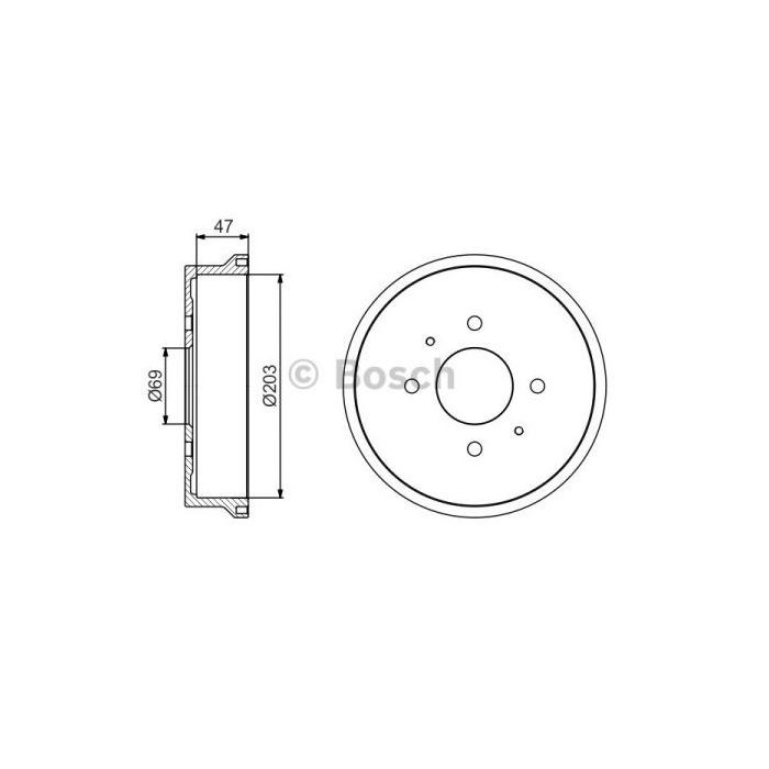 Тормозной барабан Bosch 0 986 477 235
