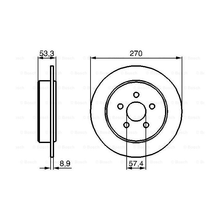 Тормозной диск Bosch 0 986 478 514 изображение 5