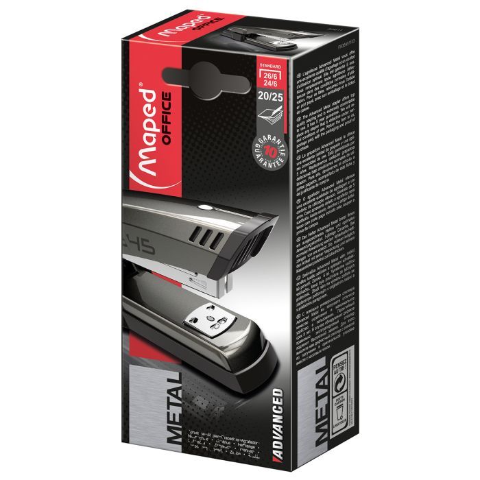 Степлер Maped ADVANCED METAL, металлический, 25л., (скобы 24/6, 26/6), тем (MP.354511) изображение 3