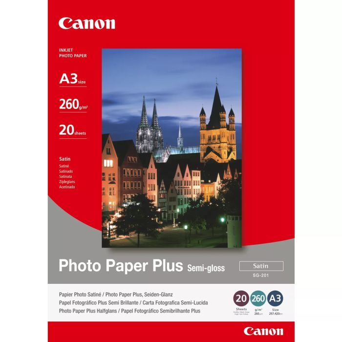 Фотопапір Canon A3 Photo Paper Plus Semi-gloss SG-201, 20sh (1686B026)
