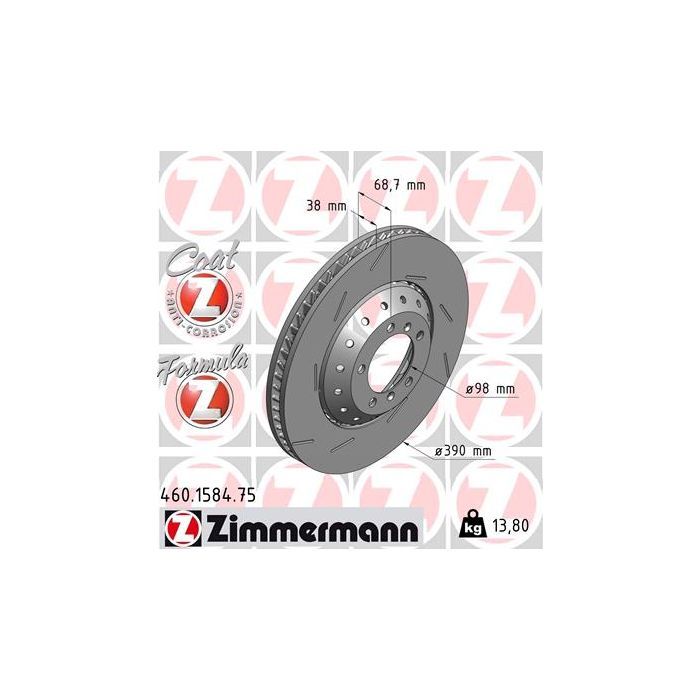Тормозной диск ZIMMERMANN 460.1584.75