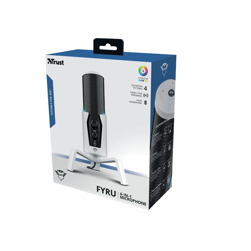 Мікрофон Trust GXT 258W Fyru USB 4-in-1 PS5 Compatible White (24257) зображення 3