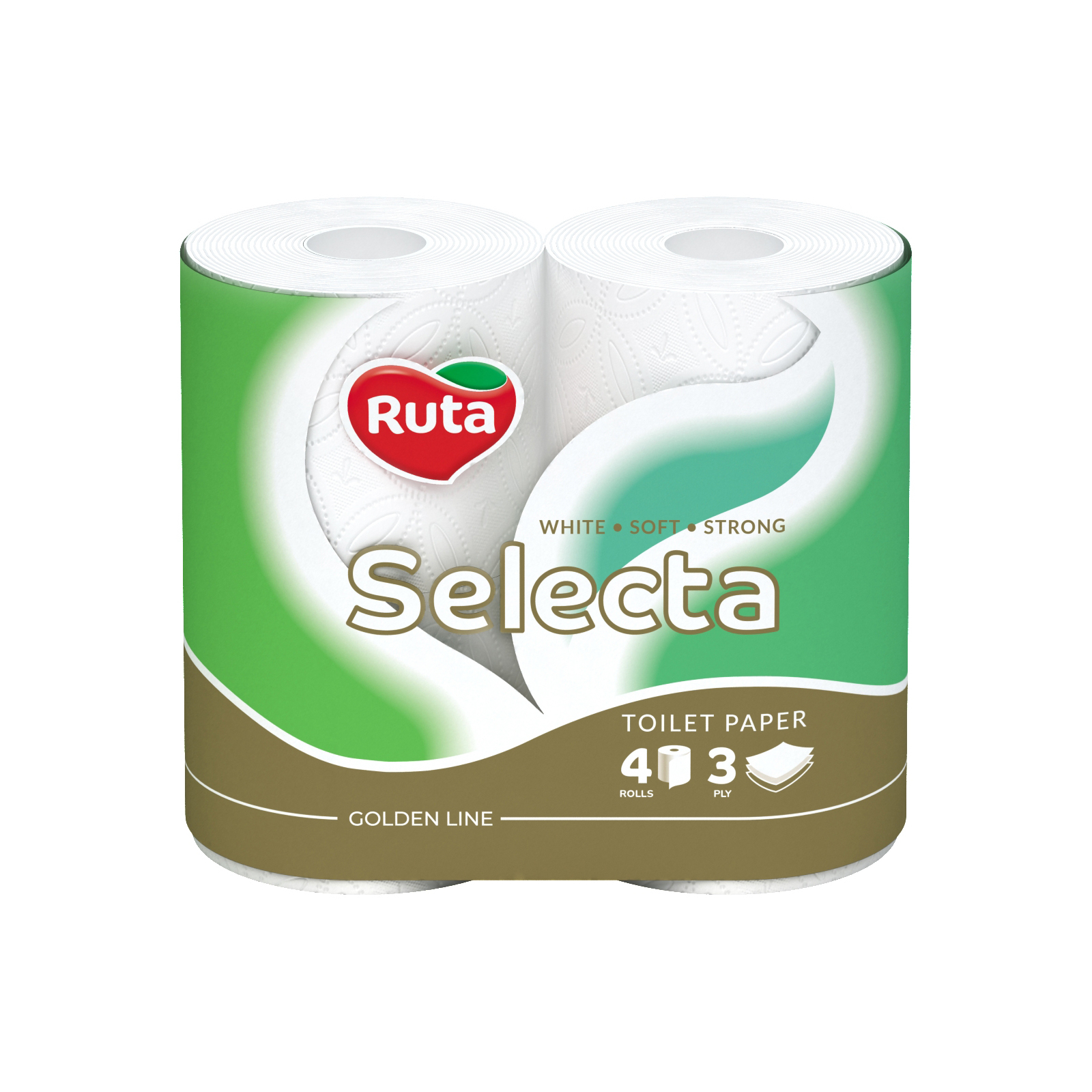 Туалетний папір Ruta Selecta 3 шари 4 рулони (4820023744387)